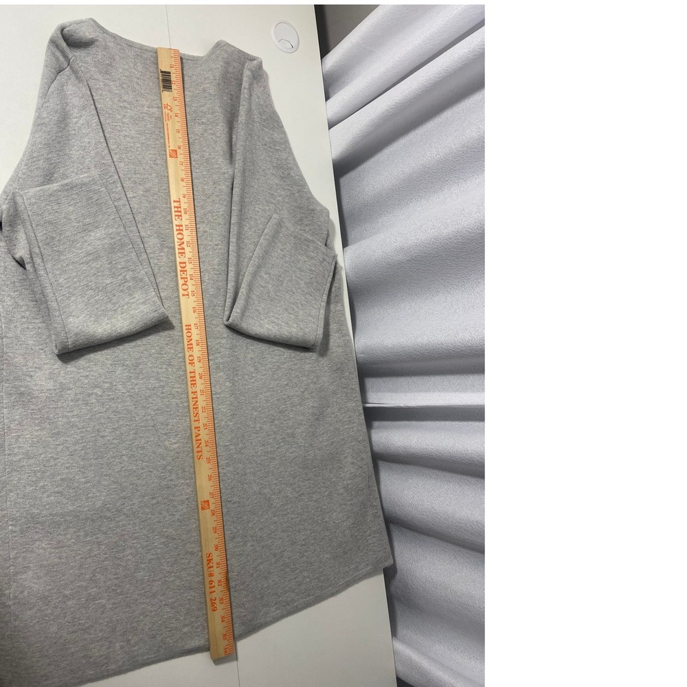 J Crew 365 Womens Cotton Wool Blend Open Front Long Cardigan Grey XL J6339 - Picture 8 of 8